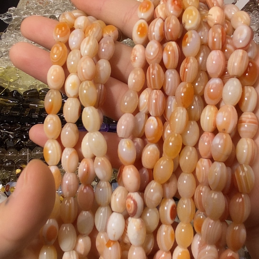 玛瑙/玉髓散珠玛瑙桶珠