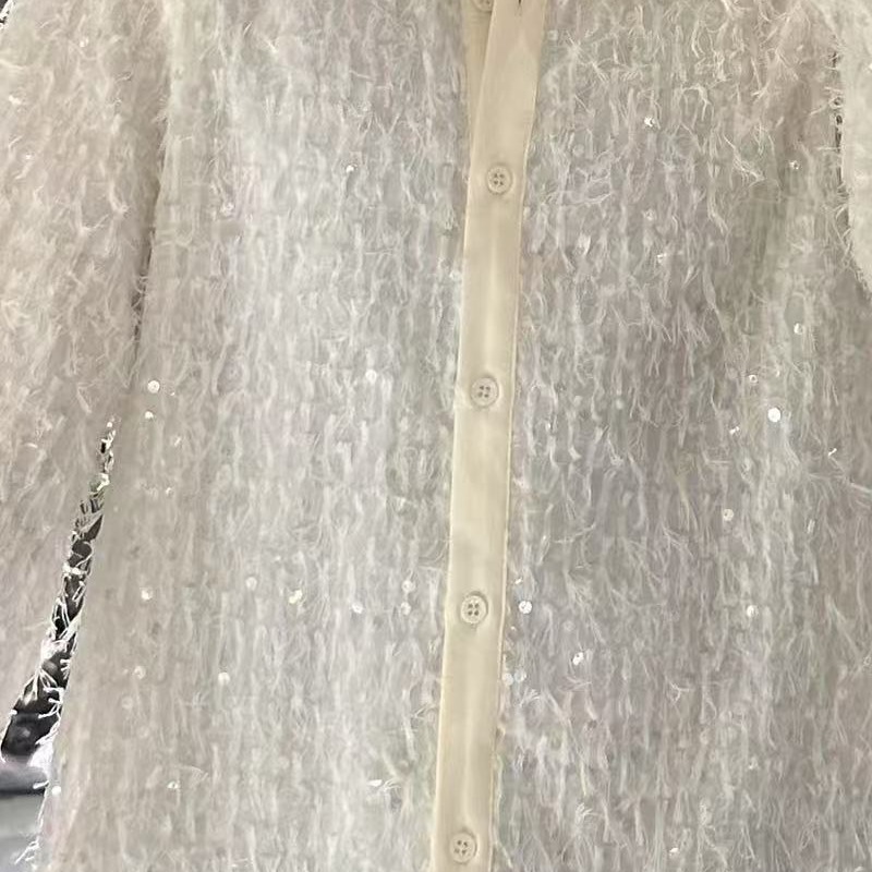 D50393流苏小香风翻驳领对襟翻领衬衫春季上衣秋季幂式穿搭