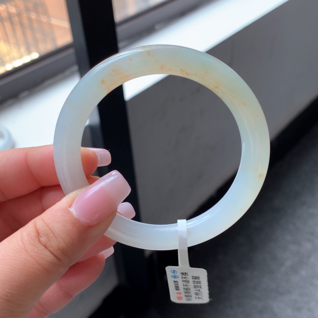 翡翠手镯未镶嵌14 54.5洒金圆条毕业班