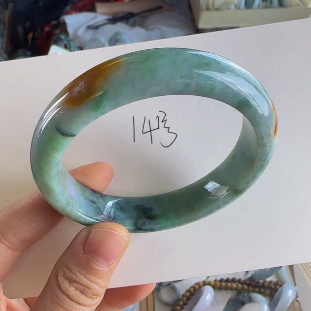 翡翠手镯未镶嵌老坑57.7圈