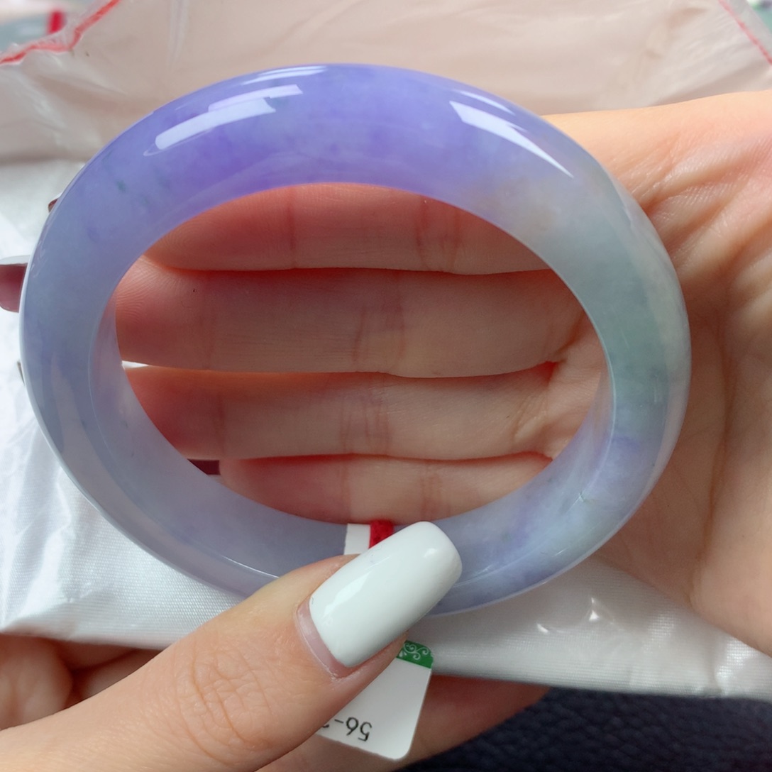 未镶嵌手镯翡翠浓颜高级油画莫奈花园正圈56