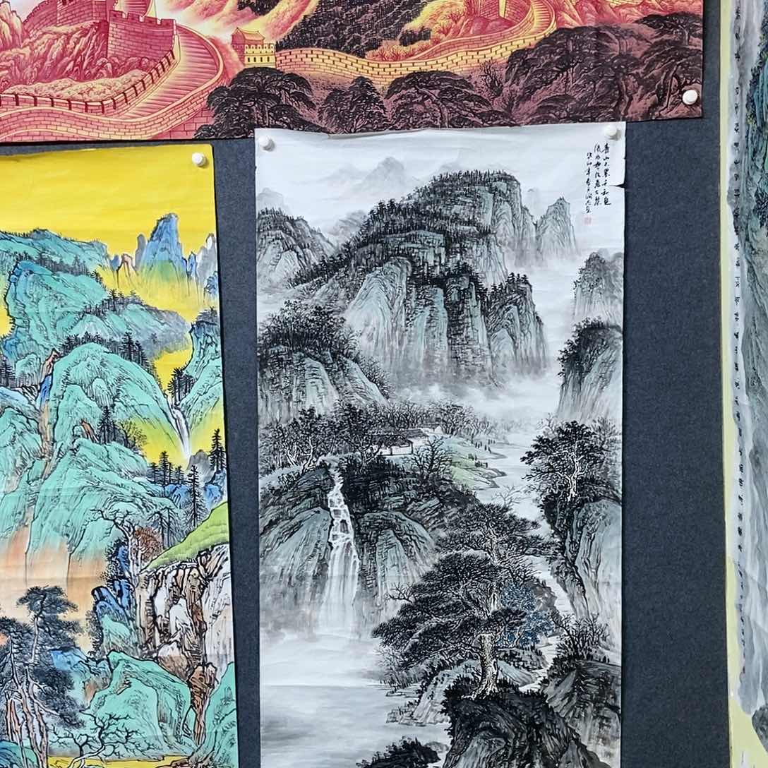 国画百*大六尺山水一副