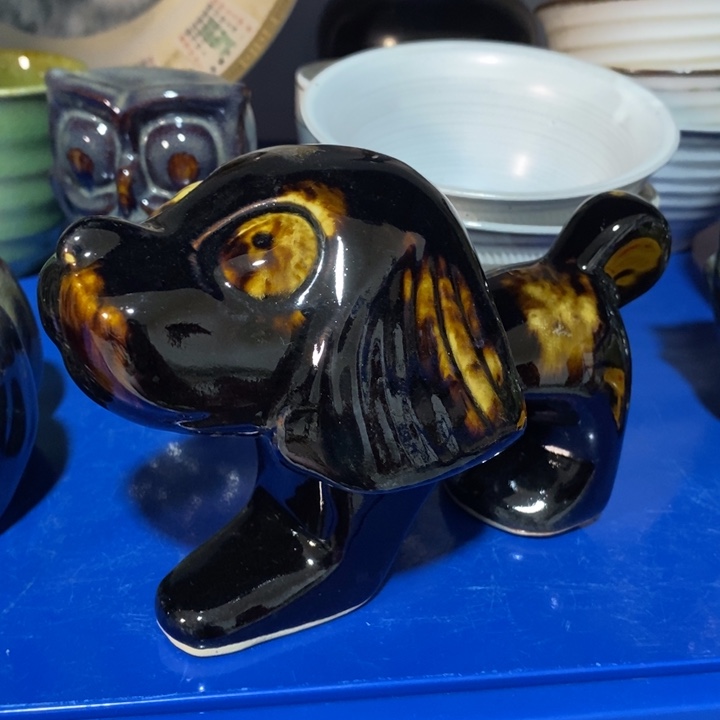 瓷片窑变狗狗旺财