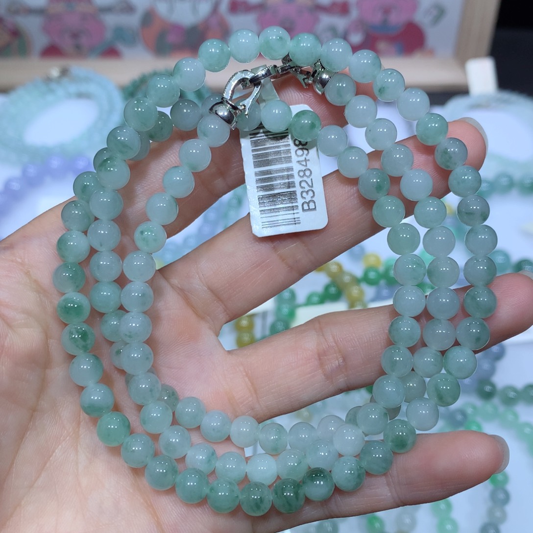 翡翠未镶嵌手链天然