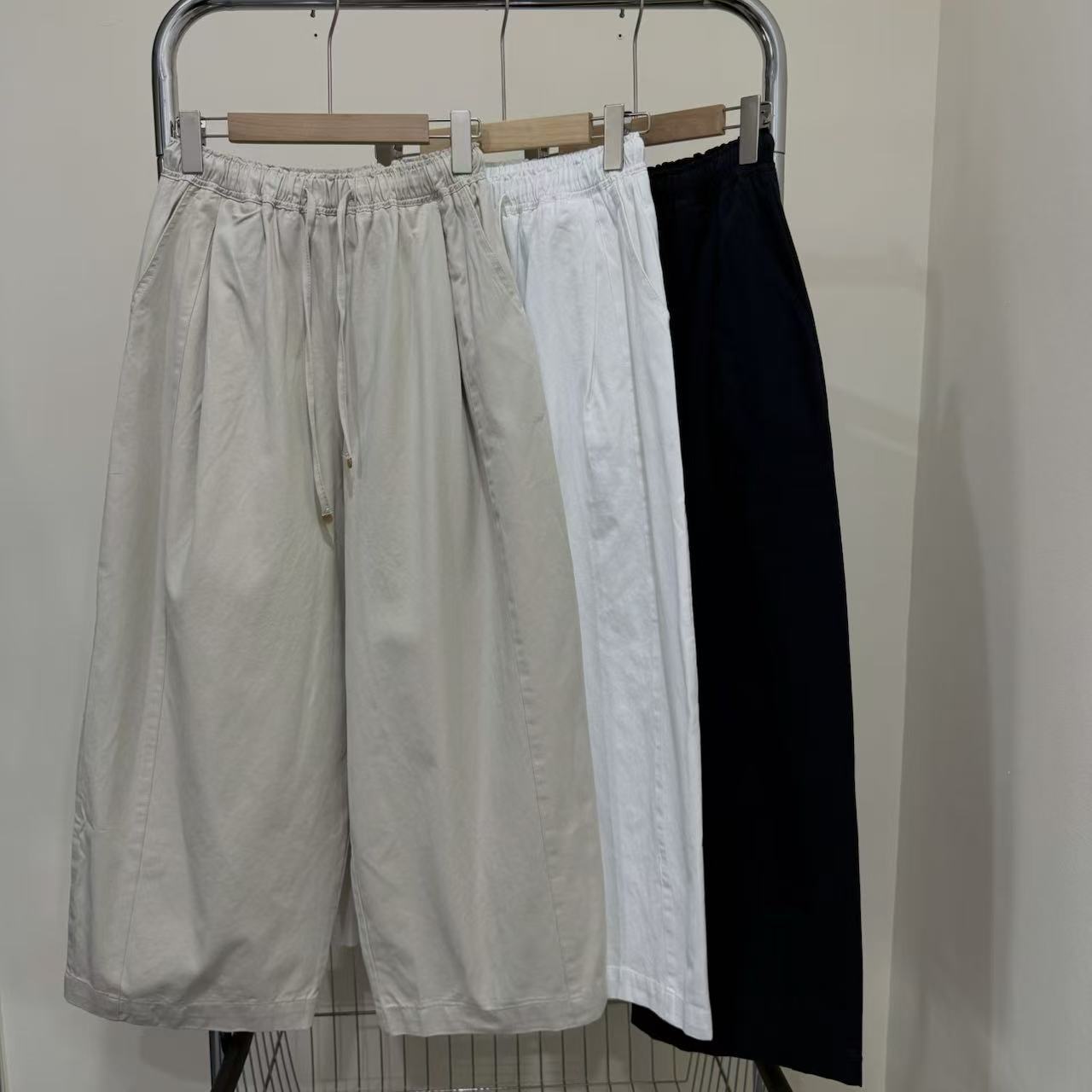 Leilei【瘦瘦瘦】春款定制面料纯色宽松大版休闲裤奶奶裤#82599