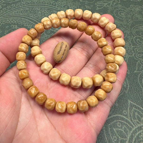 龙脊菩提无相9*8单圈满工手串单圈精（钥匙孔真龙脊）