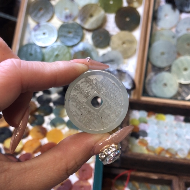 岫玉岫玉五帝钱手链未镶嵌