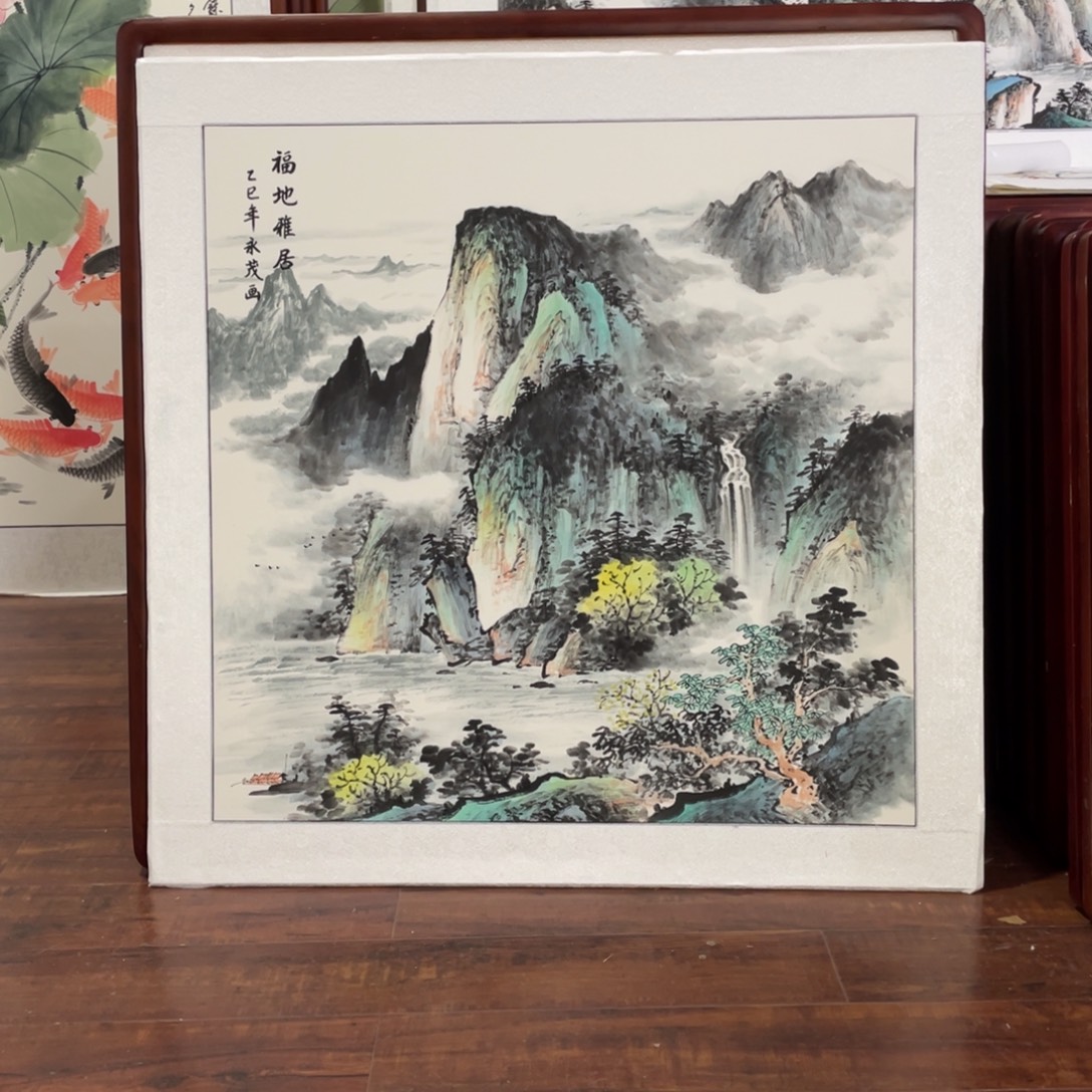 国画带框尺寸83*83厘米