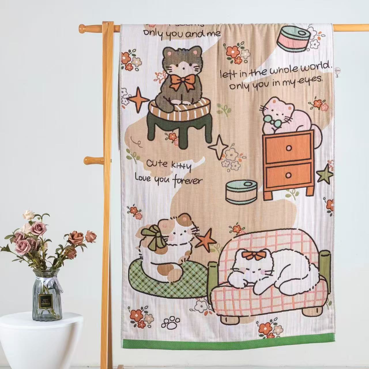 【A类纱布泡芙80*160加大浴巾】