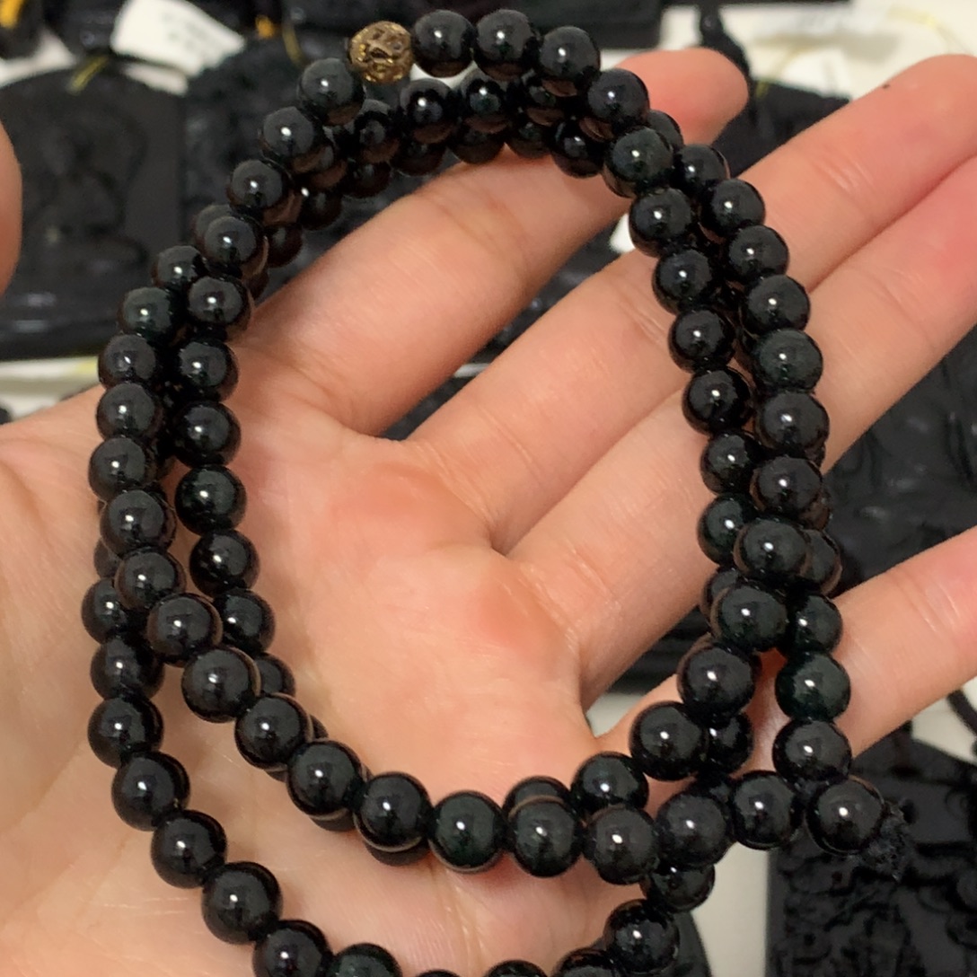 天然缅甸a货钢琴黑挂件