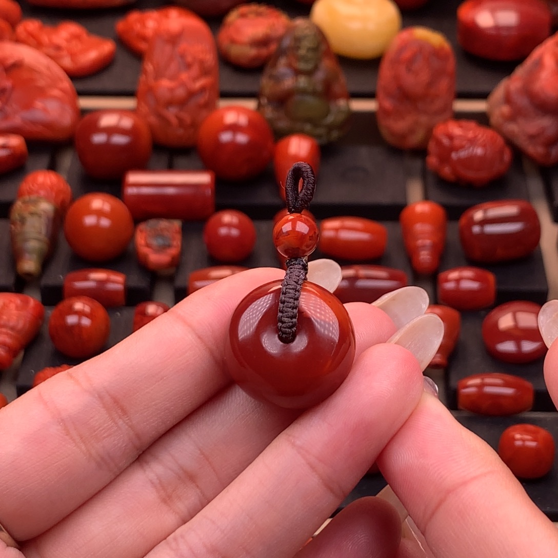 …***…南红玛瑙未镶嵌原矿高品平安扣20.9mm