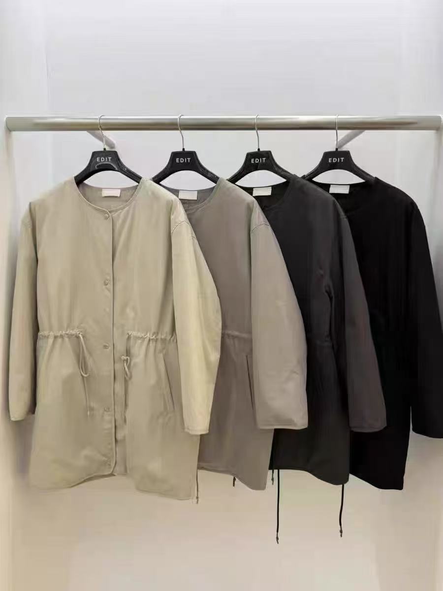 现edit韩国东大门2025冬款抽绳显瘦中长鹅绒羽绒服