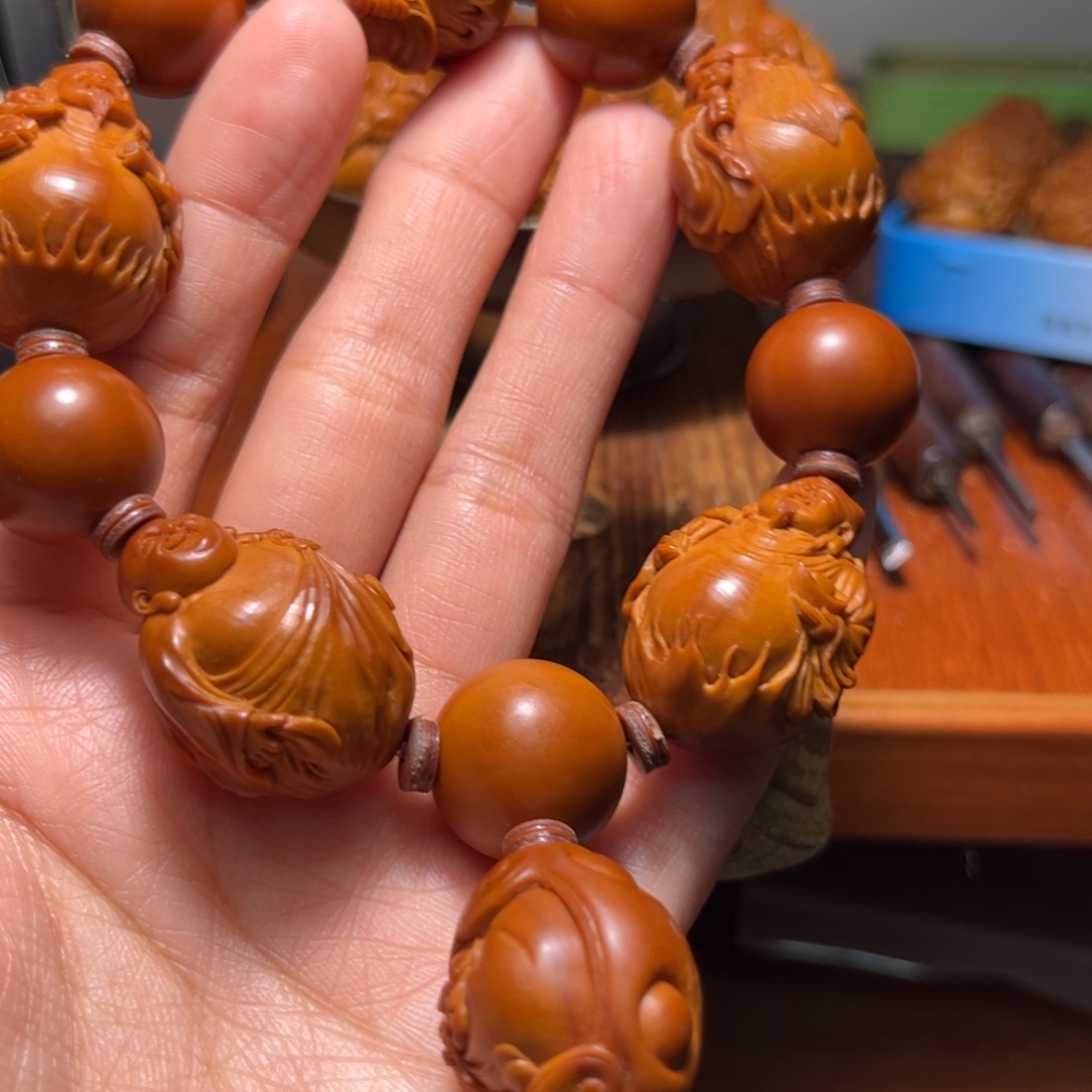 吊坠橄榄核五福临门回血串