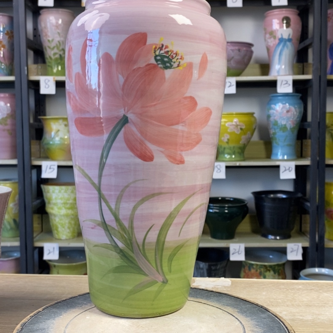 景德镇手工手绘陶瓷花盆