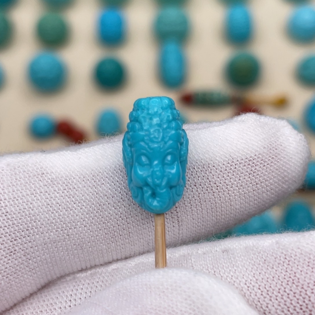 绿松石挂件未镶嵌8.5mm