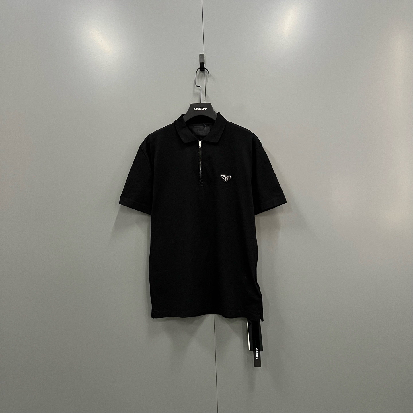 未使用 Prada/普拉达 ab1123 020824 三角标半拉链短袖polo衫 M码