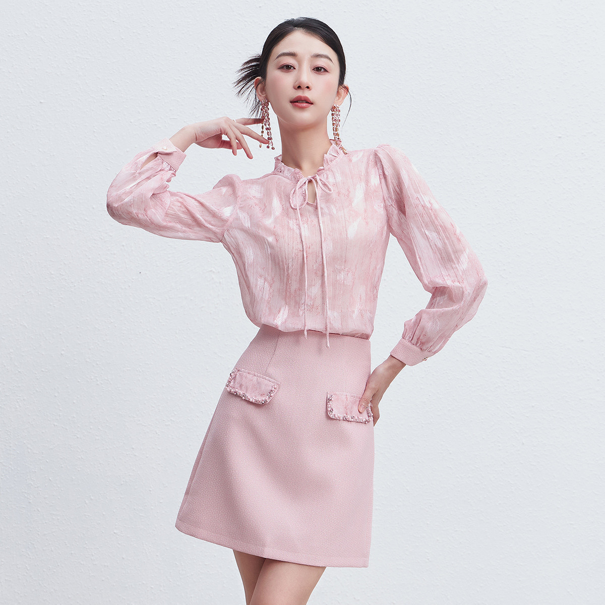 【诗语专属】EVA OUXIU/伊华欧秀小香风套装52WTZ5891