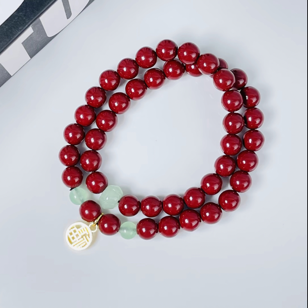 含辰砂工艺品C685 红色精美手串 高端文玩手串-（无礼盒）O