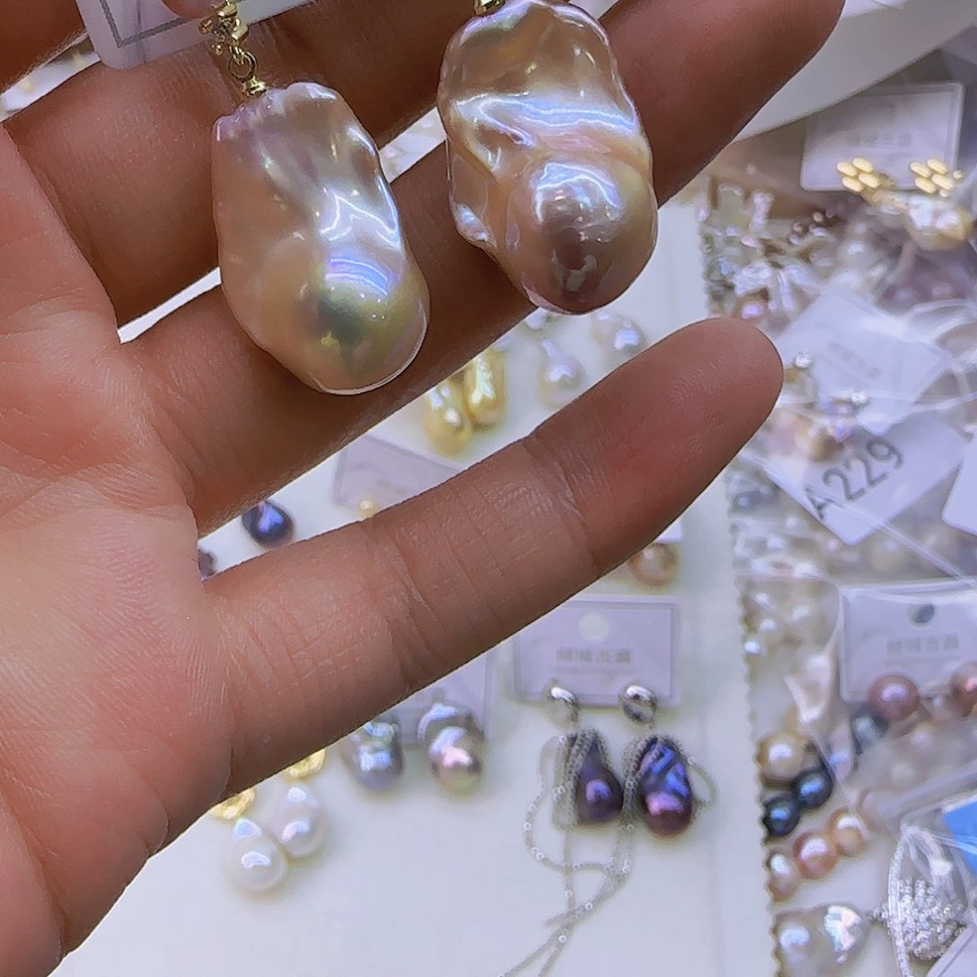 银S925镶嵌项链定制254淡水珍珠