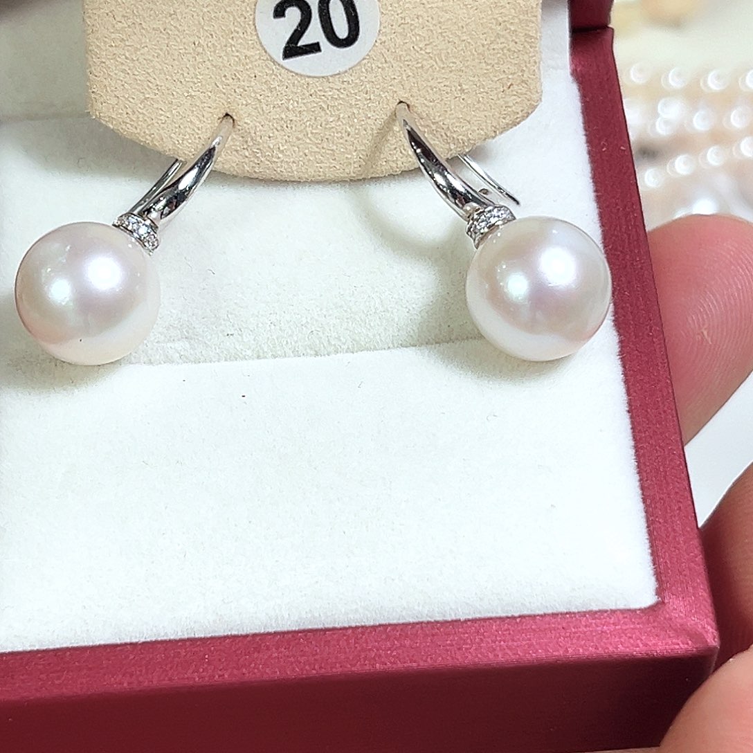 开***么淡水珍珠银S925镶嵌颈饰