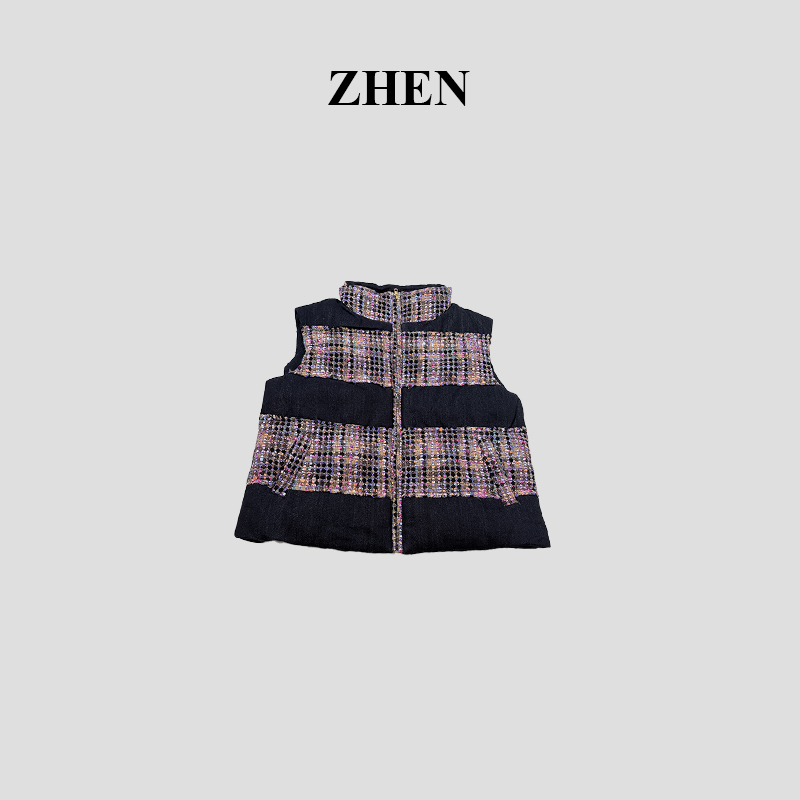 【ZHEN】25K02283 2025新款秋冬保暖羽绒马甲职场风小众设计师款