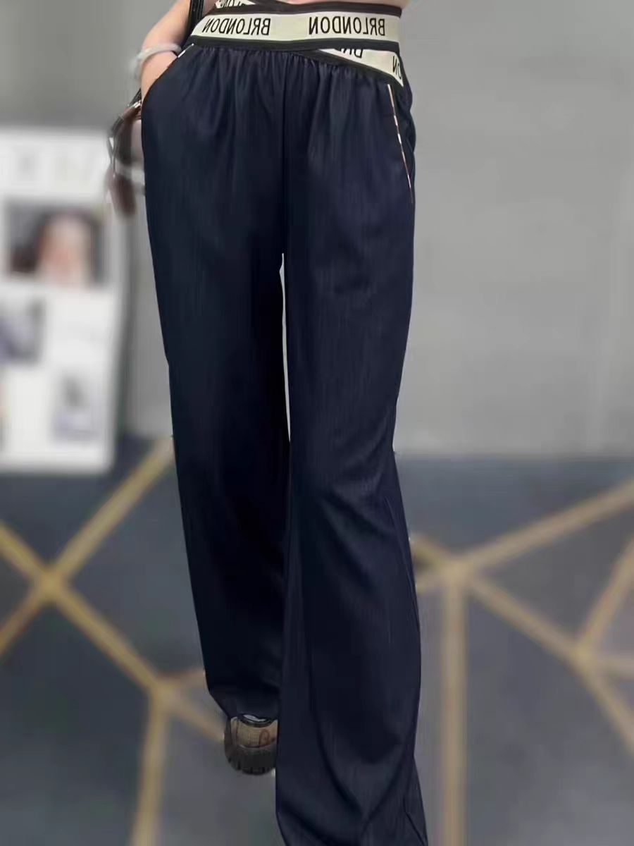 夏季新款高腰宽松垂感显瘦牛仔阔腿裤女薄款直筒裤