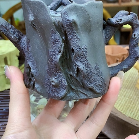 紫砂茶壶晓**者全手工制作