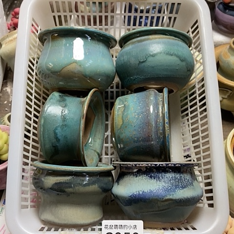 紫砂花盆050微瑕品口径7厘米左右