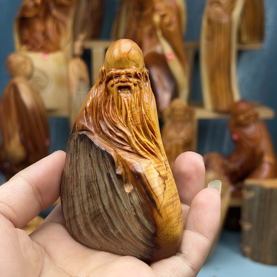 木王*阳柏木摆件手把件