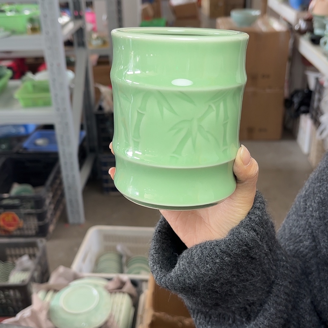 龙泉云间青瓷小米茶器