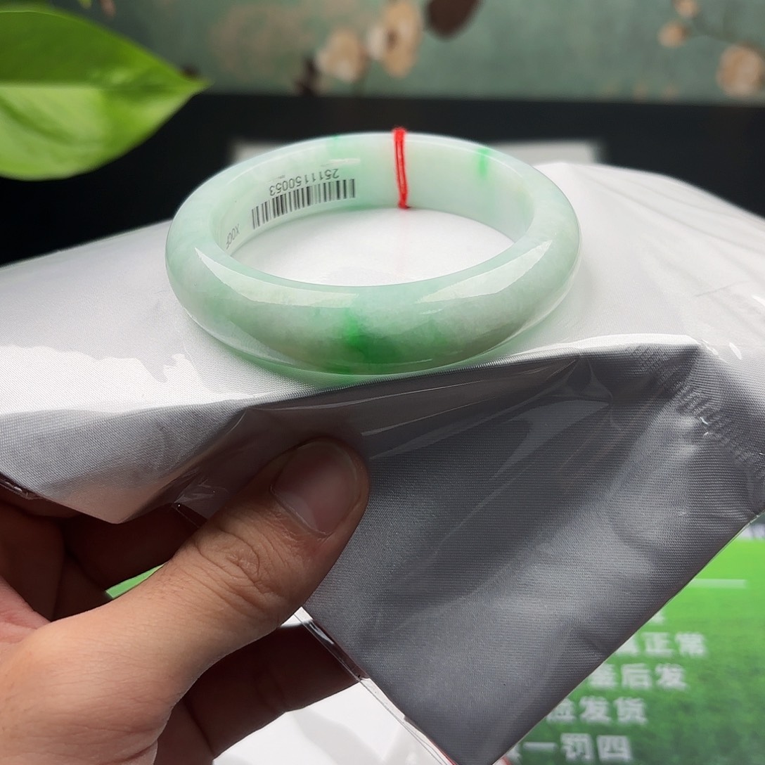翡翠未镶嵌手镯5658 52