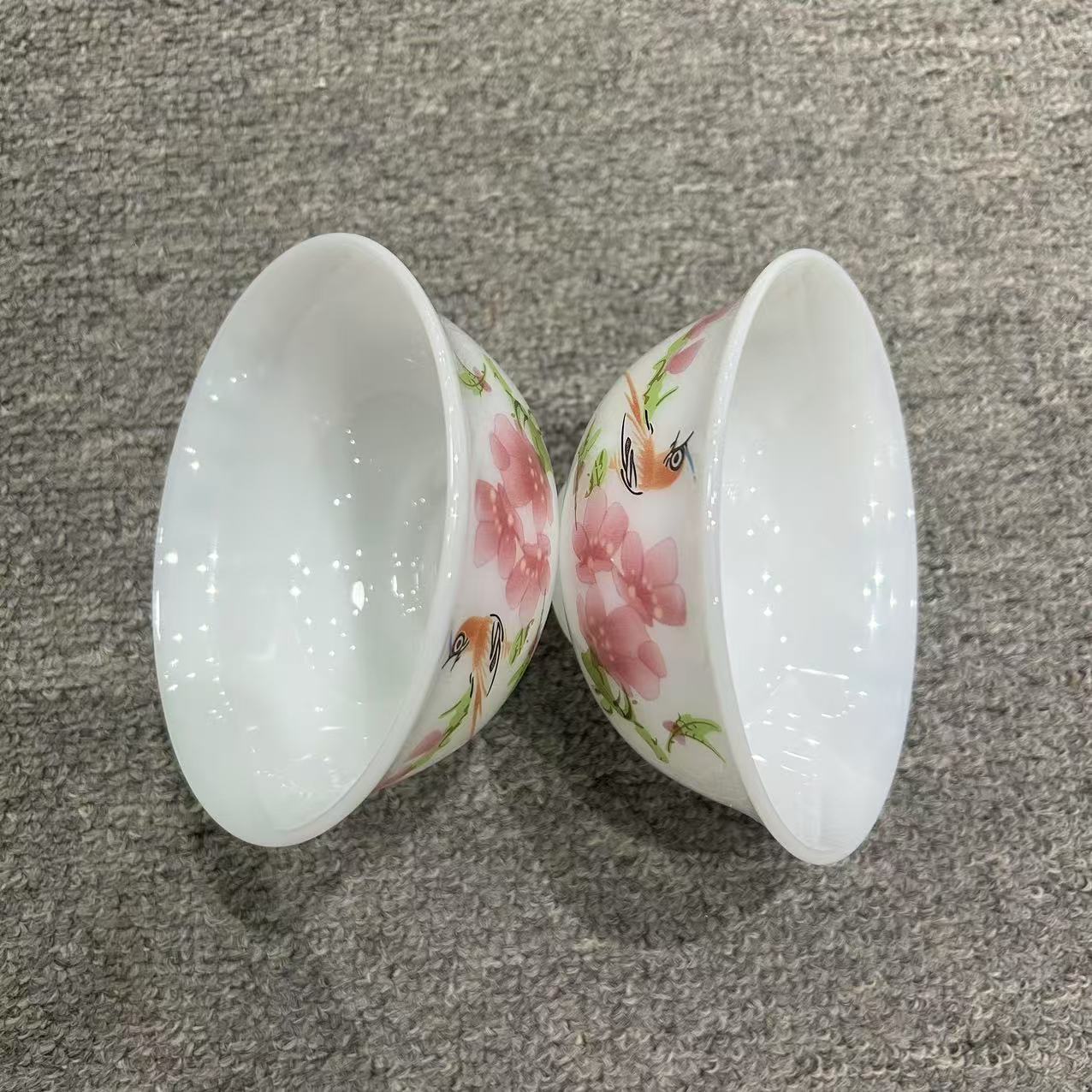 A01322/陶瓷/水点桃花碗