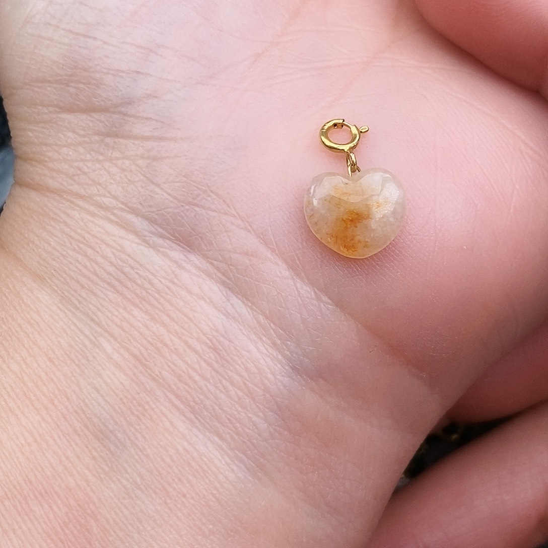 翡翠颈饰18K金镶嵌爱心