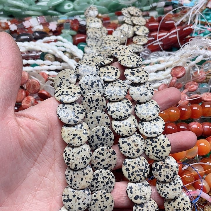 玛瑙/玉髓珠宝半成品未镶嵌一条2.0斑点