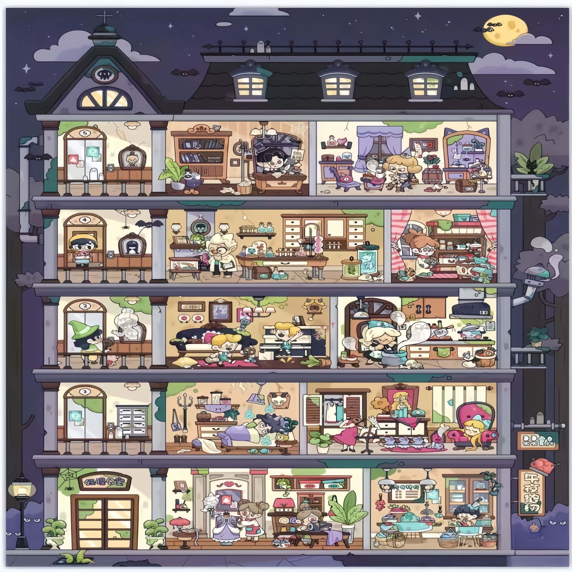 纸次方12.0梦冬柚旅系列超大版造景贴纸3D立体场景diy解压贴画