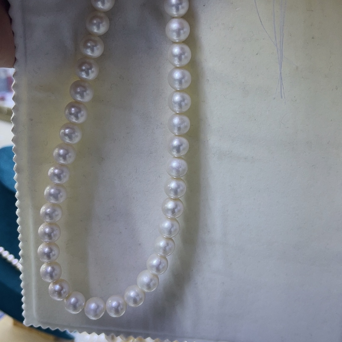 淡水珍珠项链银S925镶嵌10-11