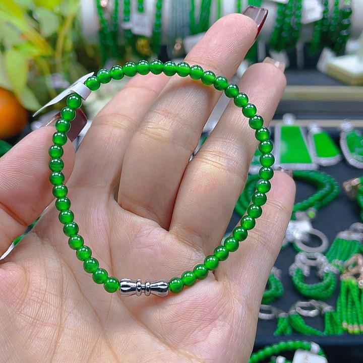 翡翠手链未镶嵌圆珠手链4