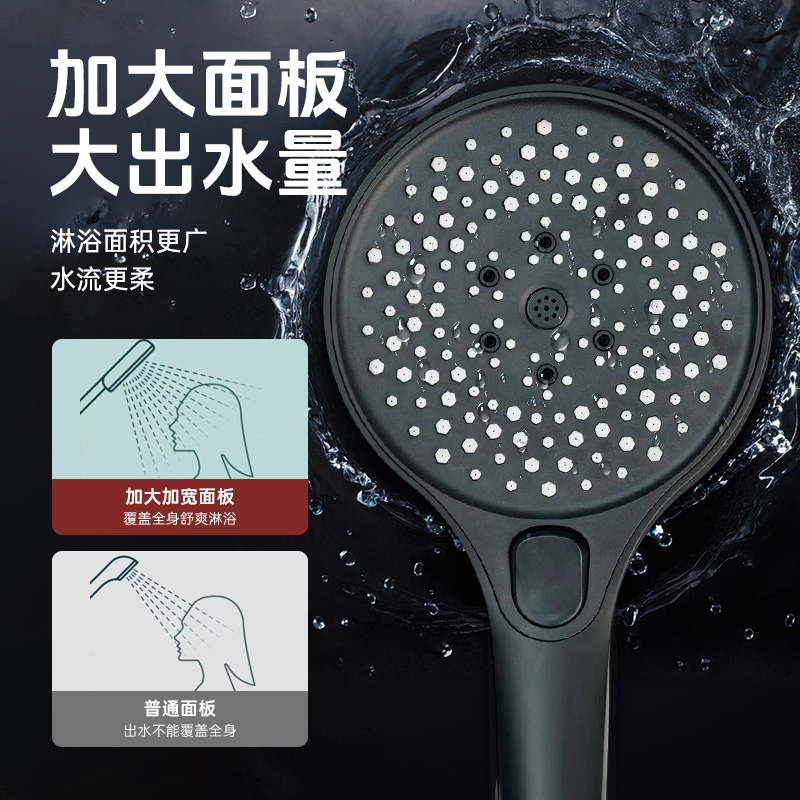 HOMK德国精工大面板增压花洒雾化淋雨加压浴室家用喷洒过滤淋浴头