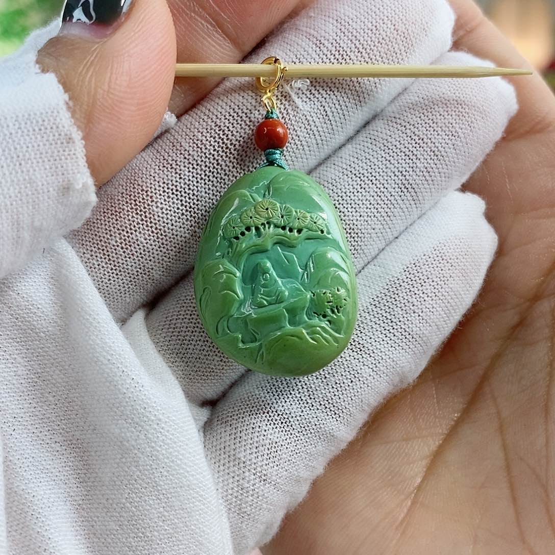 绿松石珠宝奇石未镶嵌柴**猫