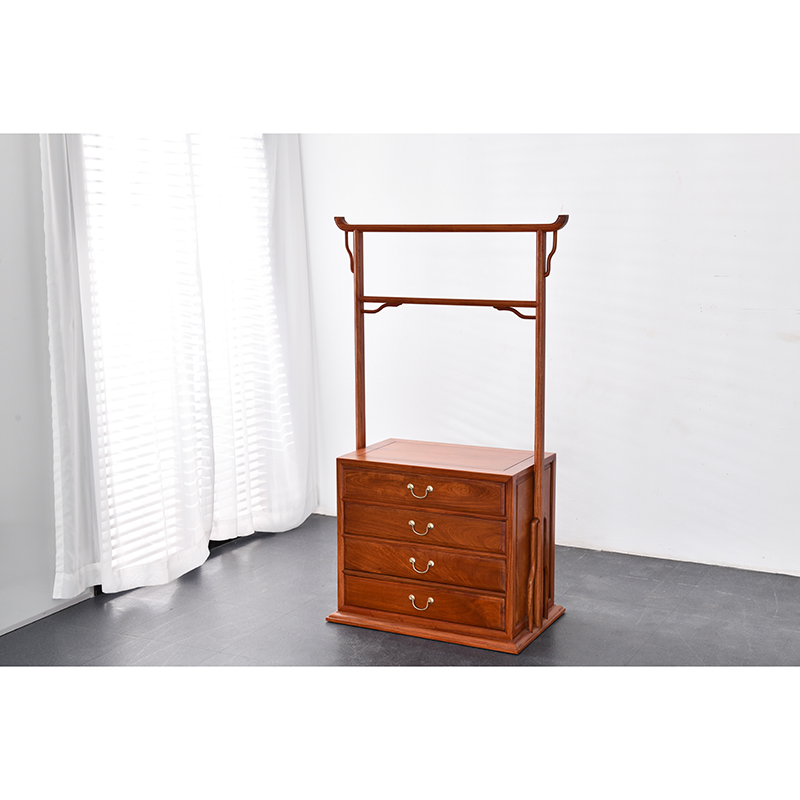 红木家具大果紫檀四屉衣架