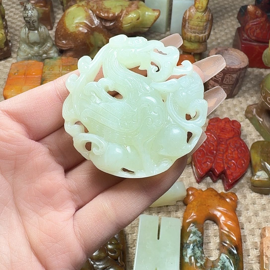 白玉菩提吊坠挂件