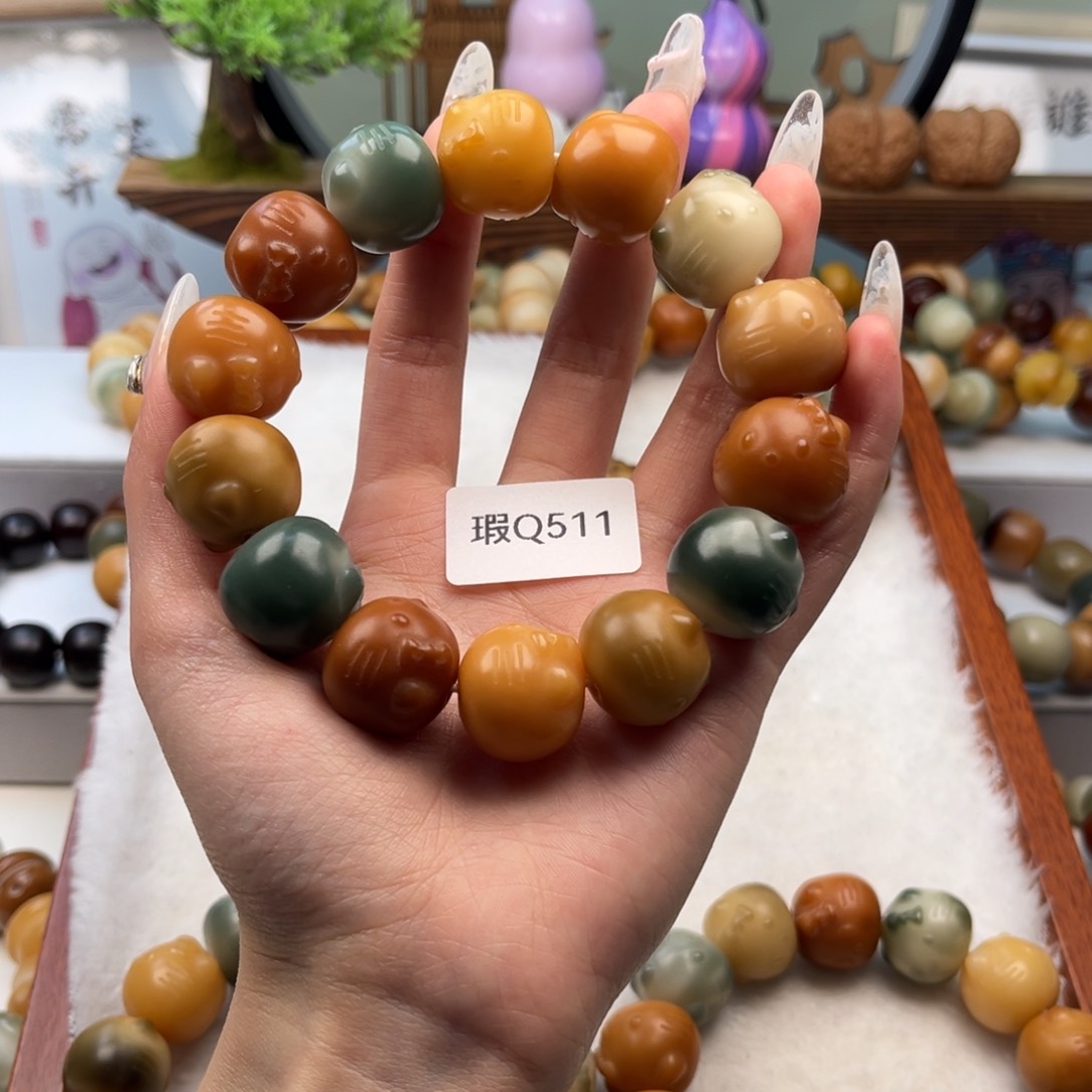 菩提根/象牙果手串梦***家19mm瑕kt一串q511
