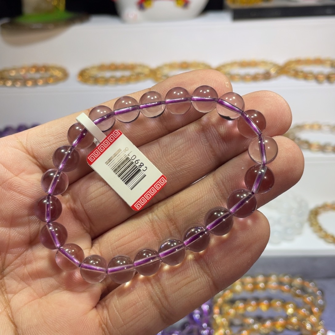 鲨***儿烟晶手链未镶嵌紫水晶