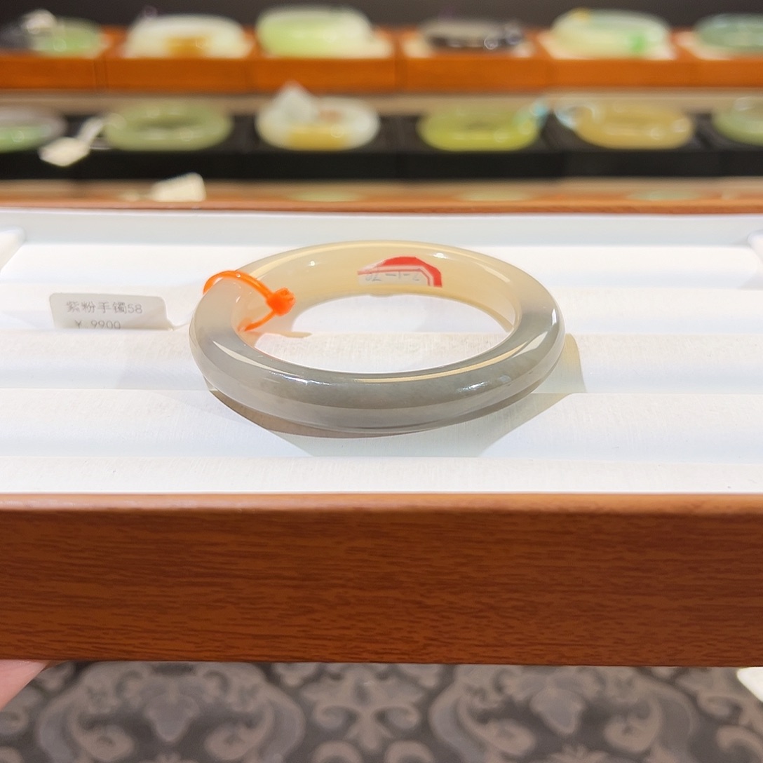 和田玉手镯未镶嵌  【粉紫】