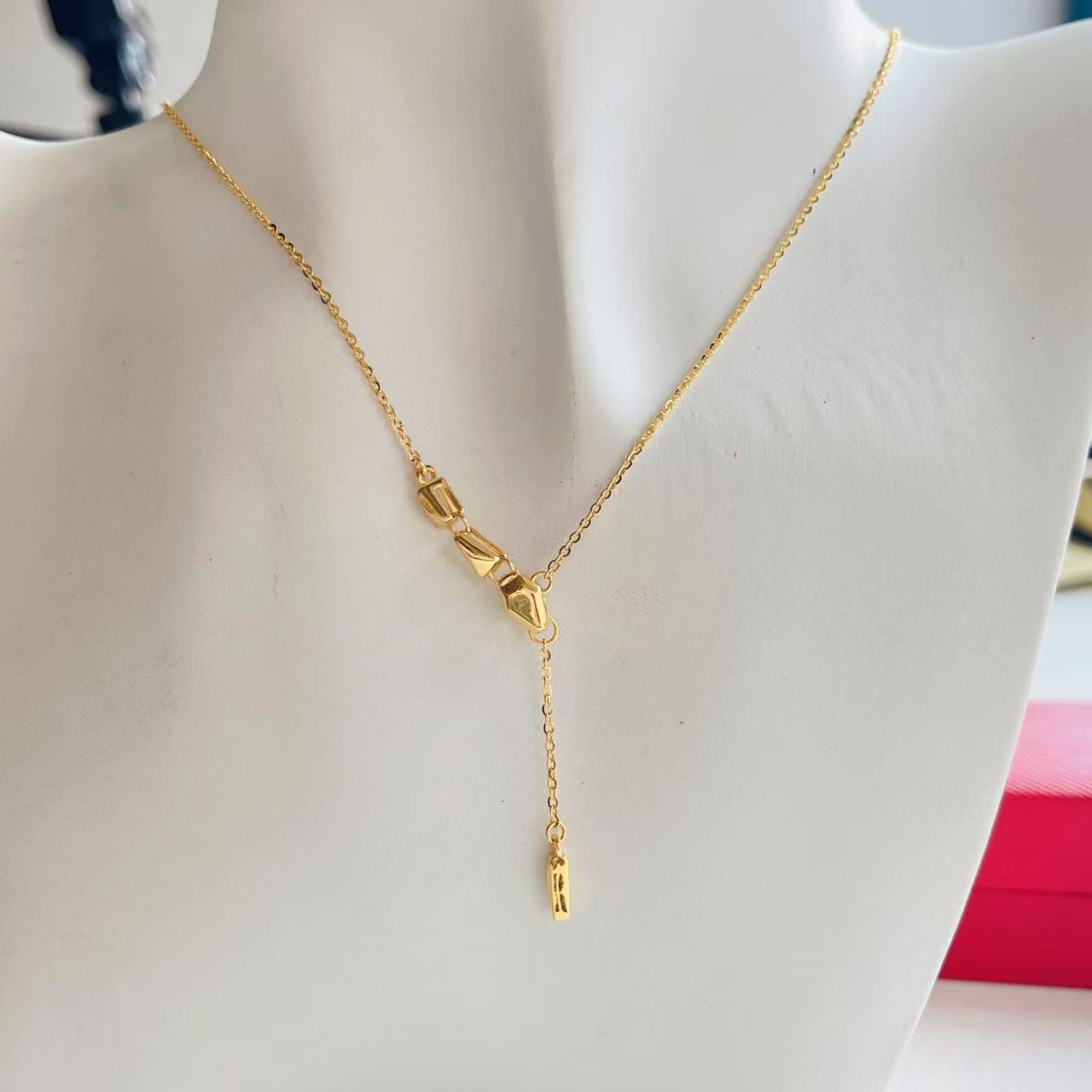 足金999蛇结套链