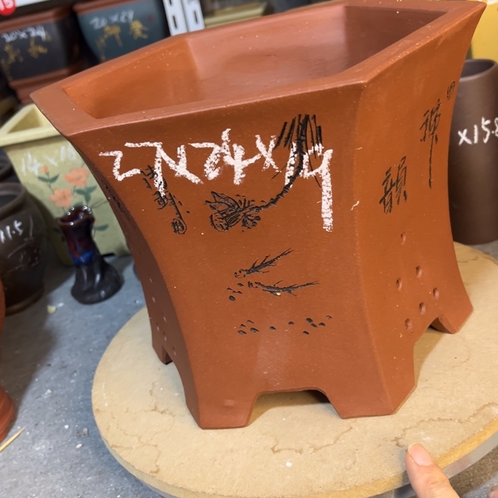 紫砂花盆紫砂花盆