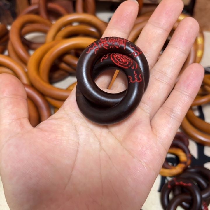 枣木简****福内径25手工玉化乾坤圈