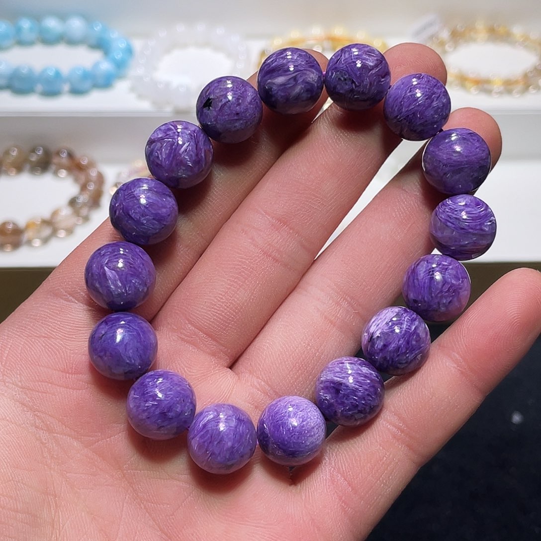 查罗石（紫龙晶）手绳未镶嵌紫龙晶13.4