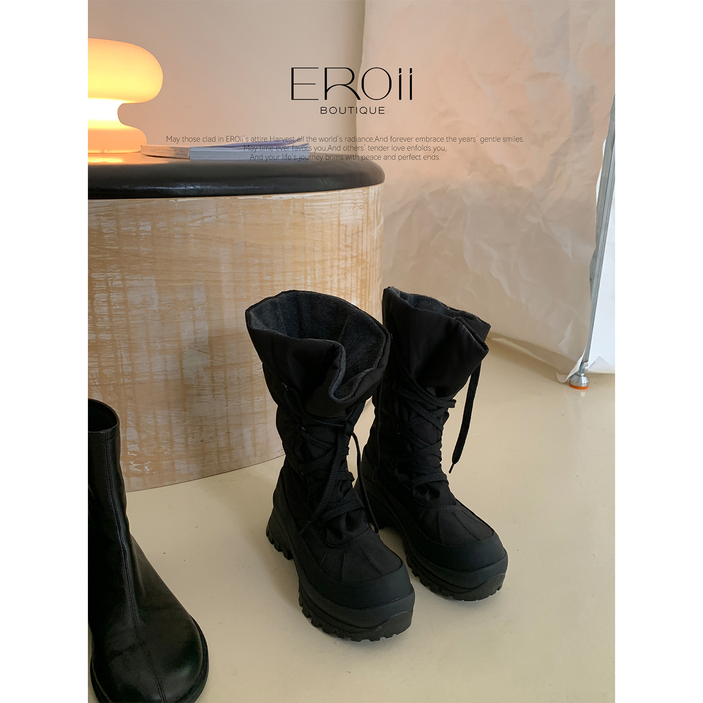 邹雪糕EROii【洋气博主同款】怕冷星人福音巨保暖实穿加厚B冲靴子