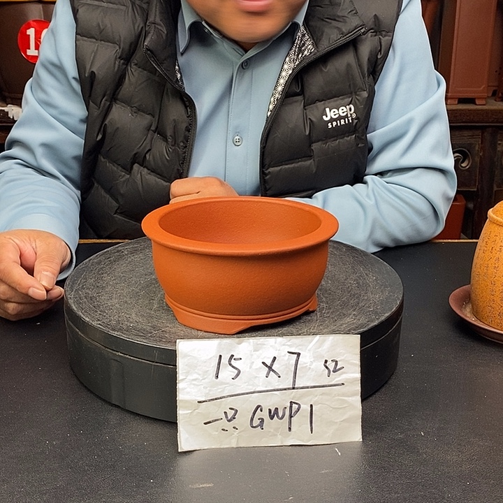 紫砂花盆货号一只GWP1